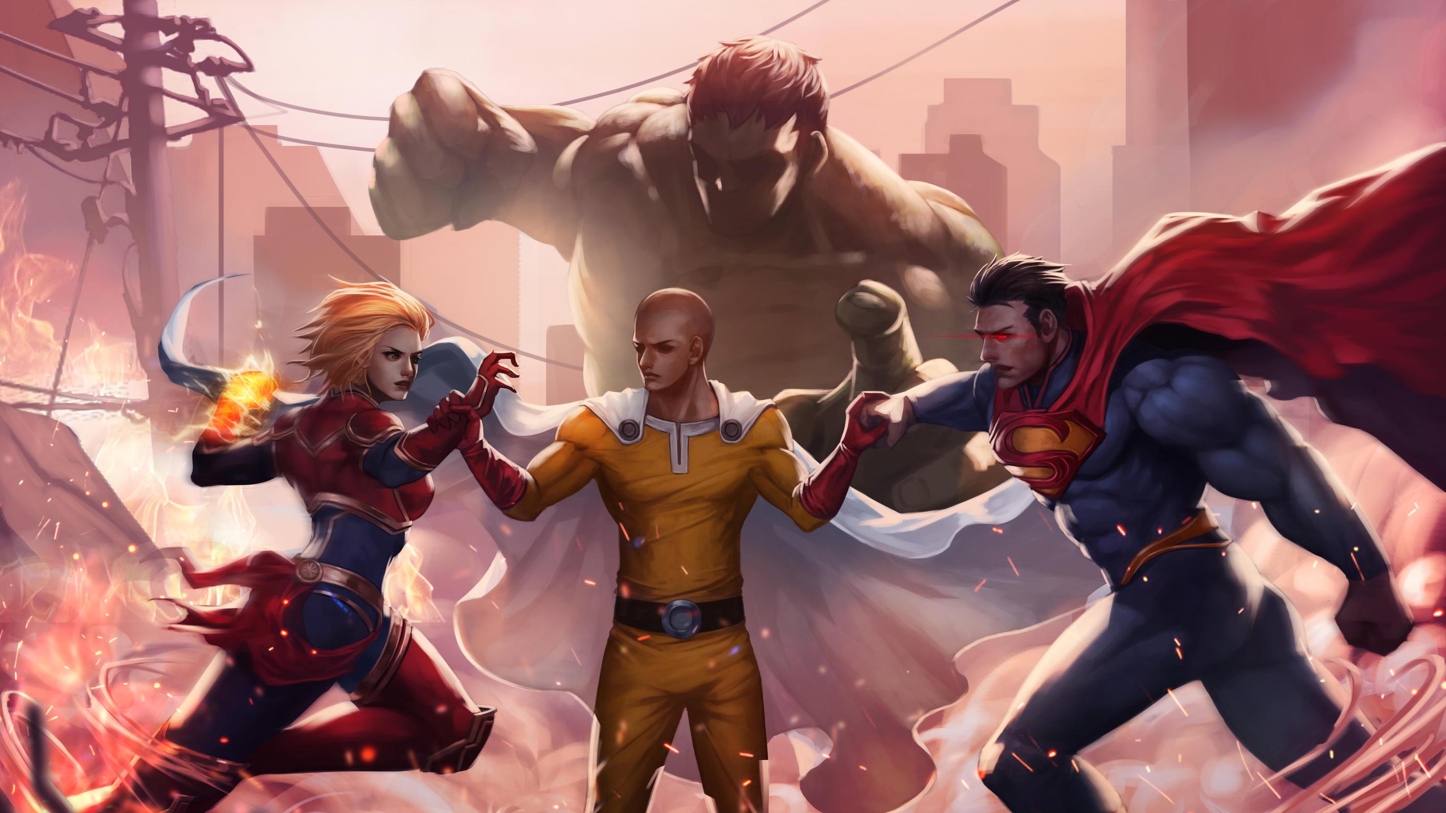 Anime Vs DC And Marvel, HD Superheroes, 4k Wallpaper, Image