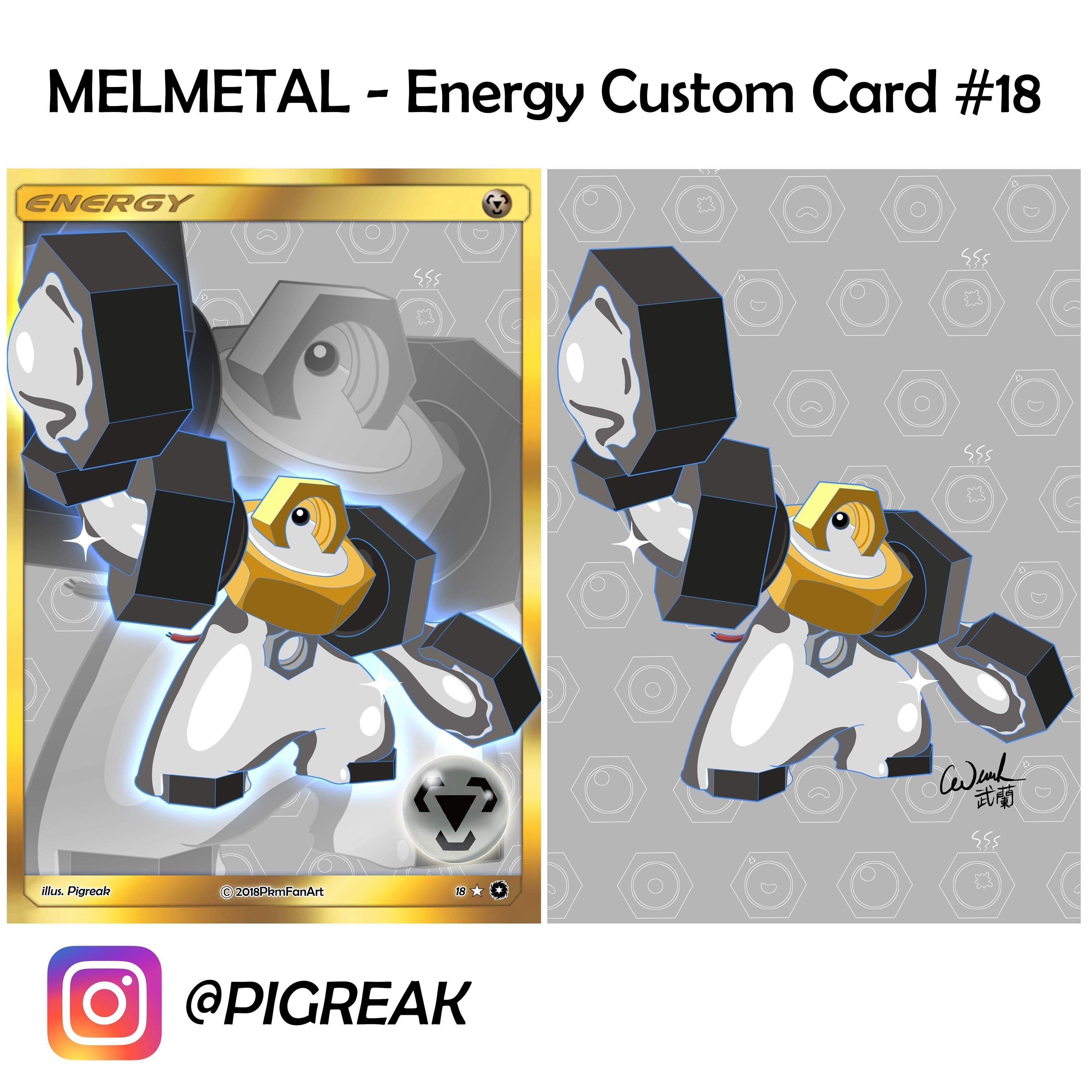 Melmetal Custom Card. Pokemon Go Moments. Custom cards, Character