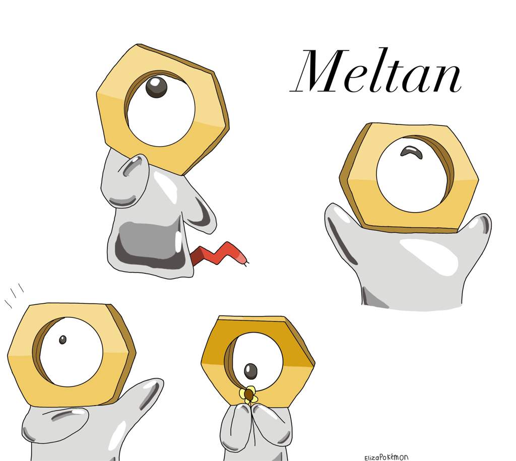 Meltan Digital Drawings. Pokémon Amino