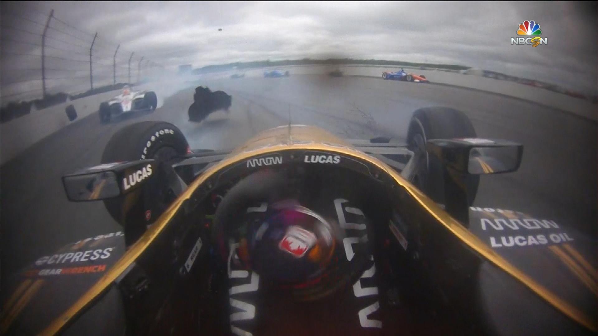 IndyCar: On Car Cameras Capture Robert Wickens Crash