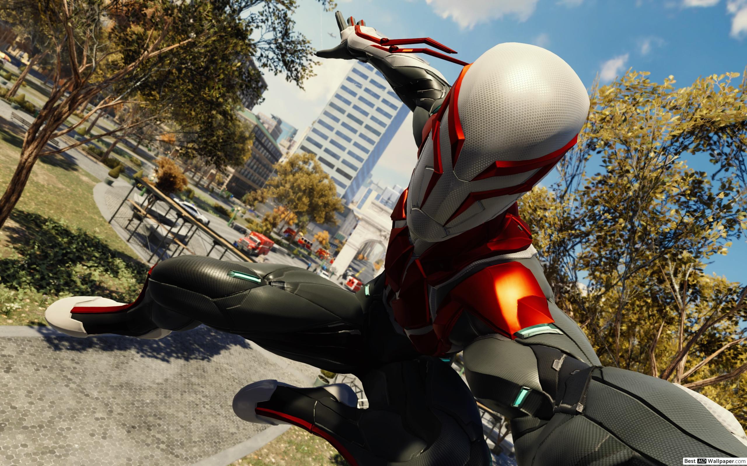 Spider Man White Suit 2099 HD Wallpaper Download