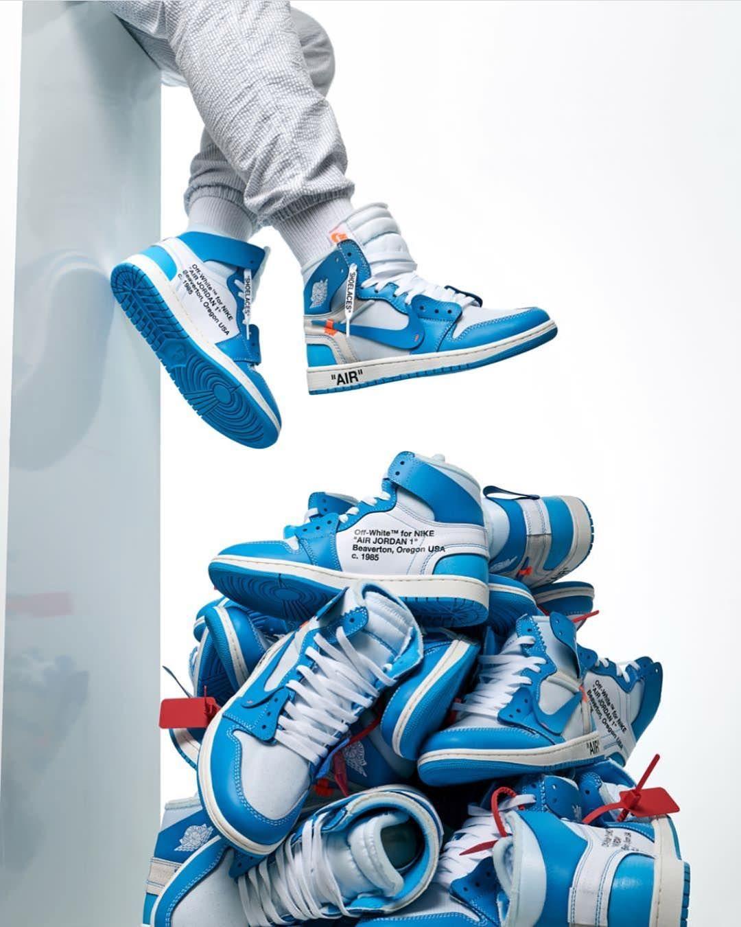 Off white x Nike Jordan 1 UNC. Air jordan 1 unc, Sneakers, Off white shoes