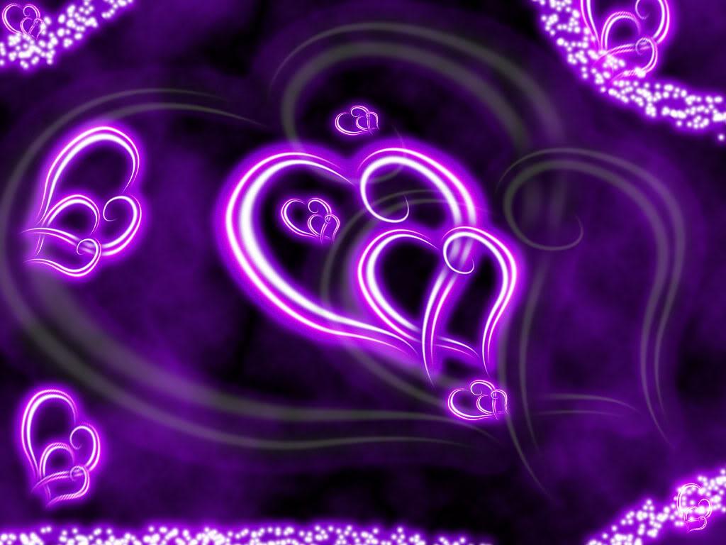 Purple And Black Heart Free Wallpaper & Background