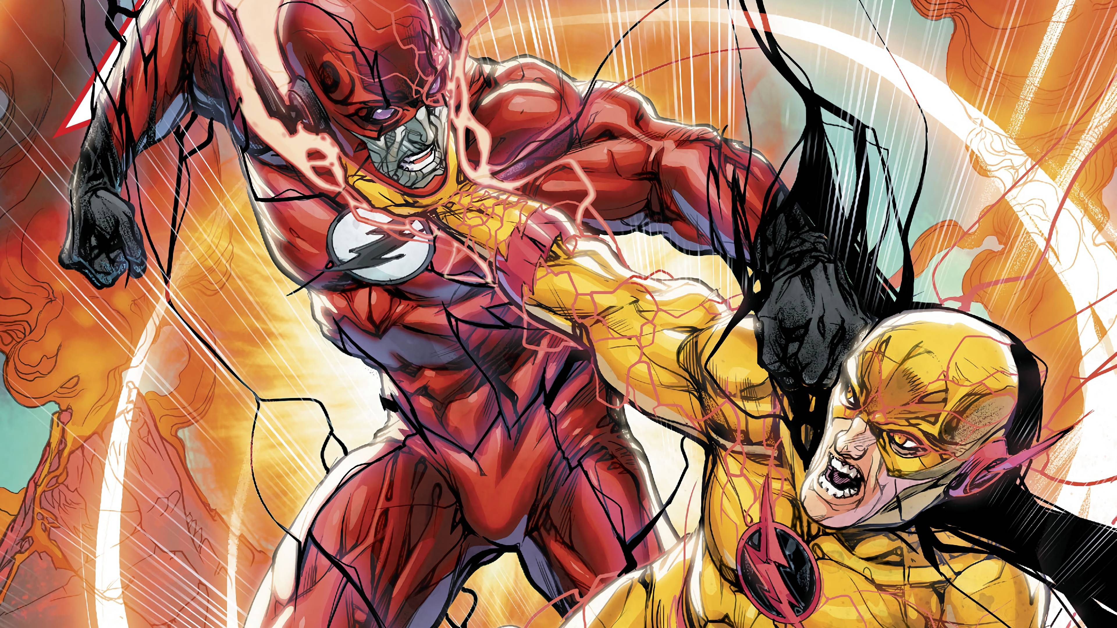 The Flash Vs. Reverse Flash Fight DC 4K