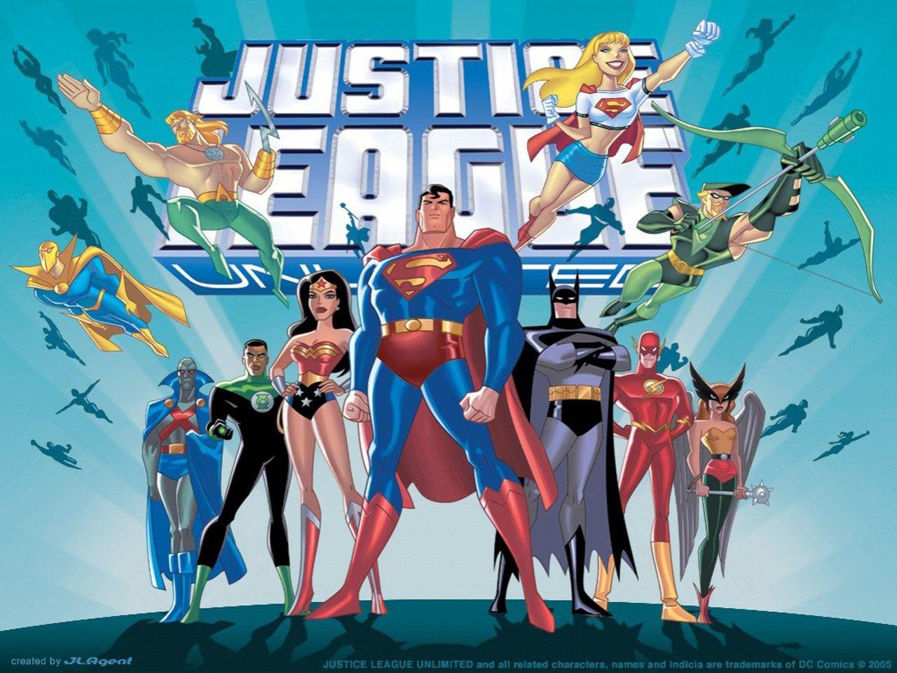 Cartoon Justice League Unlimited Superhero Wallpaper. Cartoon