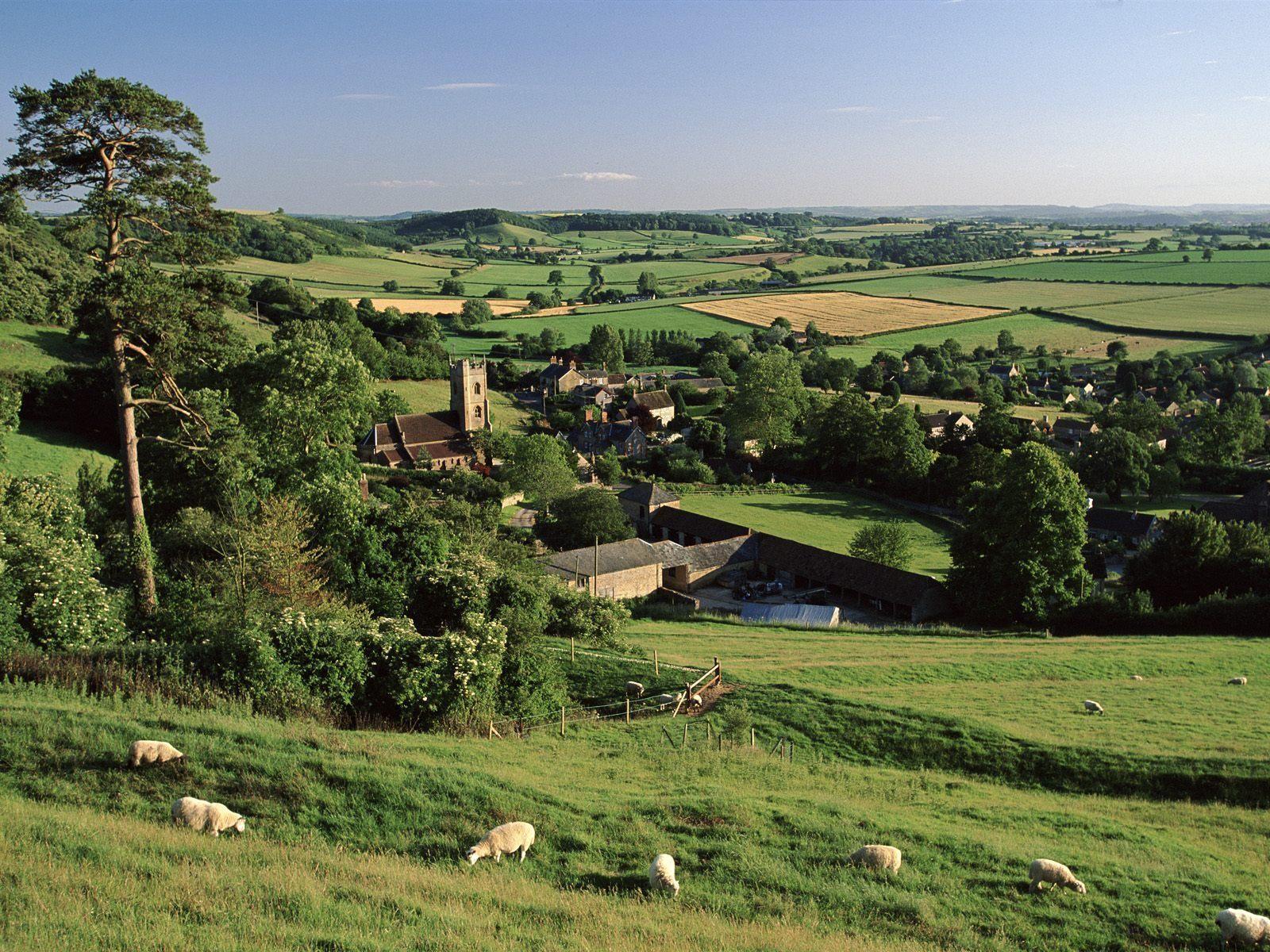 Corton Denham Village, Somerset, England. English countryside