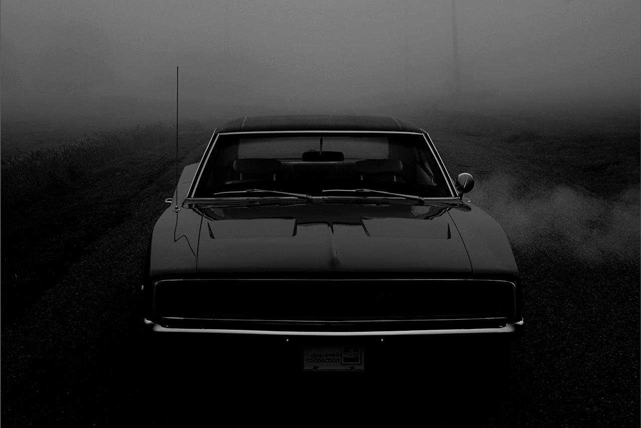 image Dodge 1968 Charger R T Muscle Car Black Front Automobile