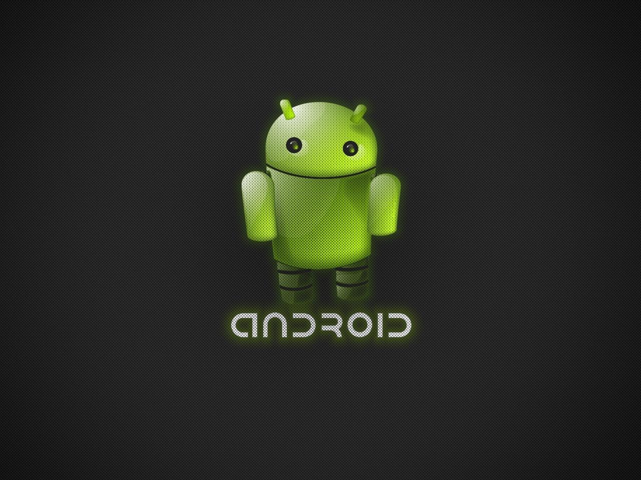 Download wallpaper 1280x960 robot, green, android standard 4:3 HD