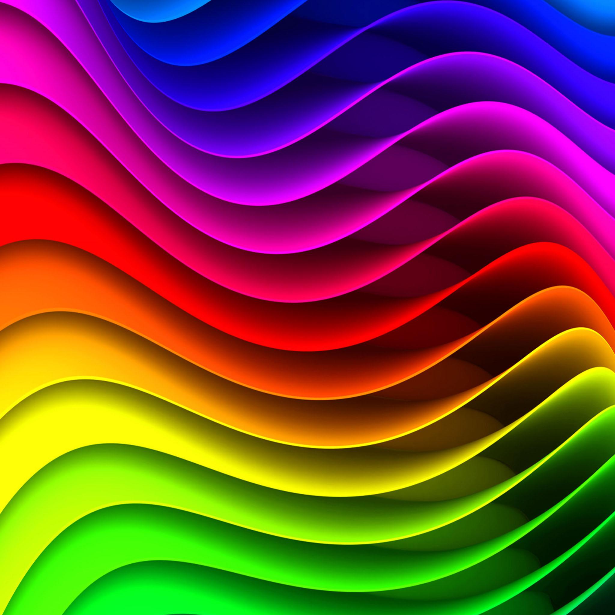 Colorful Wavy Designs IPad Air Wallpaper