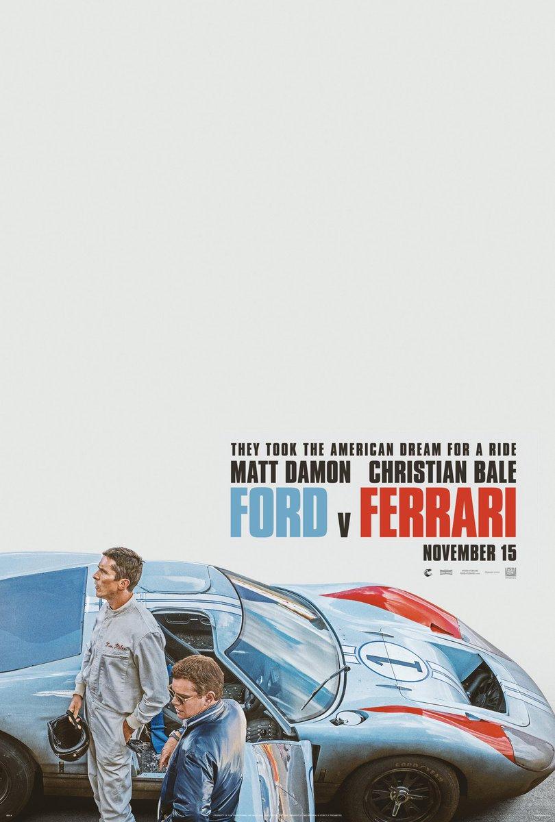 Matt Damon and Christian Bale's FORD V FERRARI First Poster is