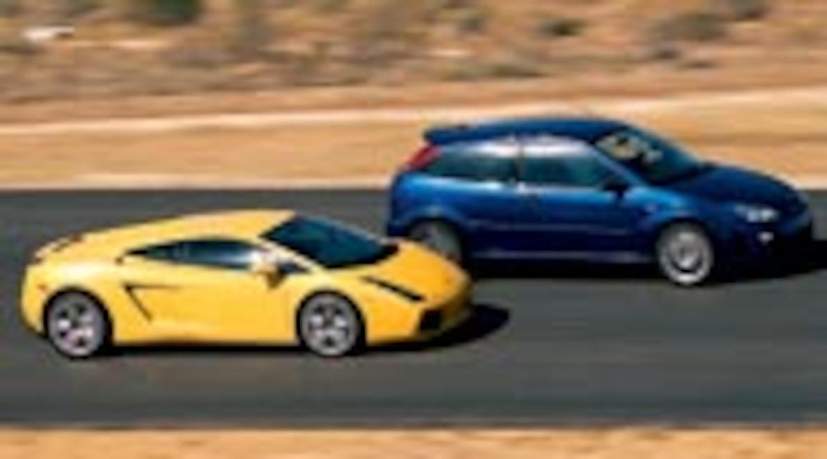Ford Racing Focus RS8 vs. Lamborghini Gallardo