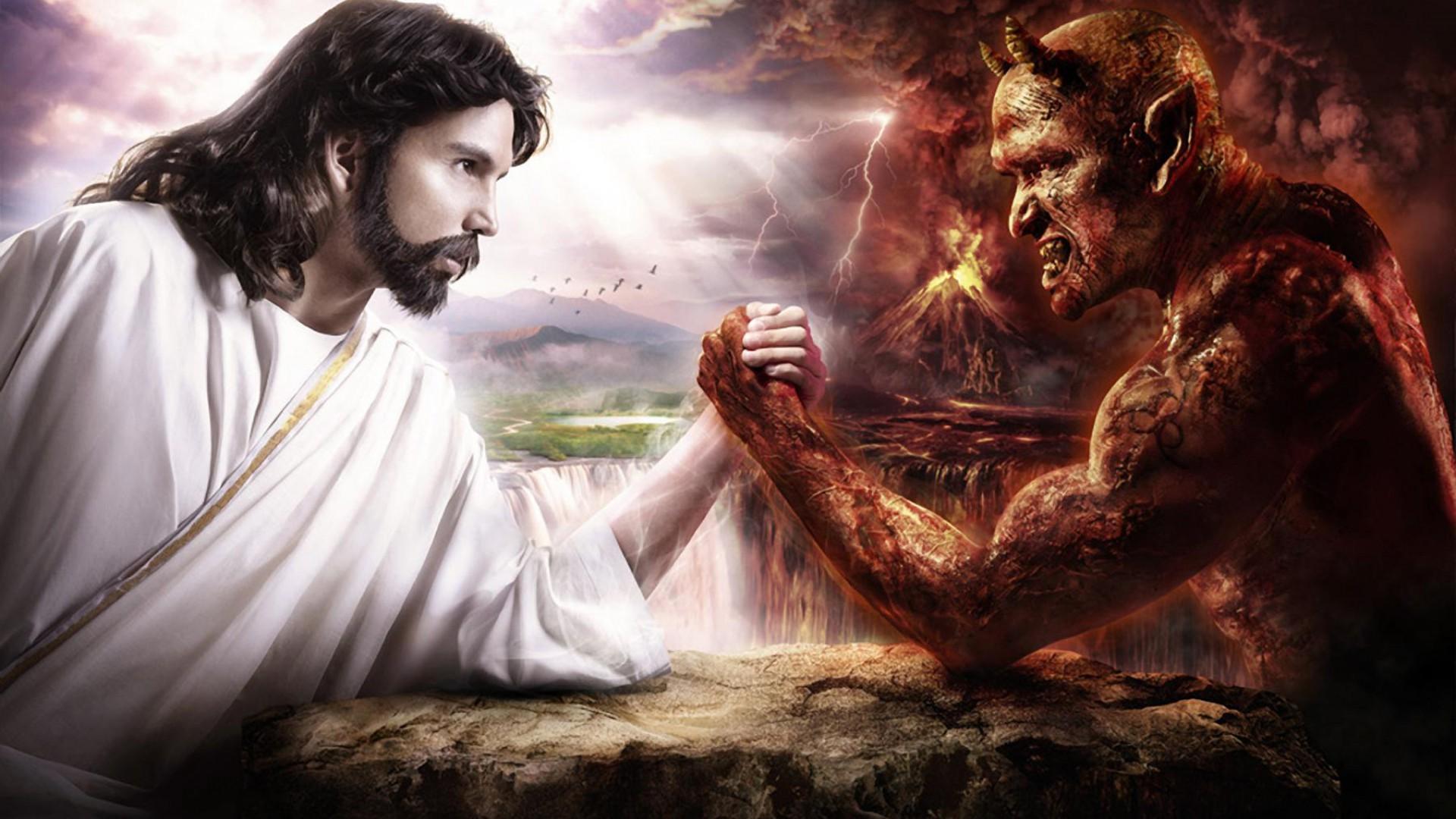 Jesus Vs Satan Wallpaper