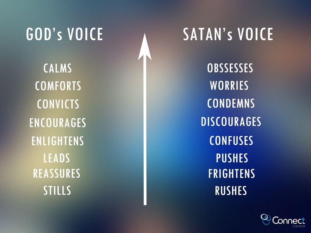 God's Voice vs. Satan's Voice. My God is Awesome. Bible quotes
