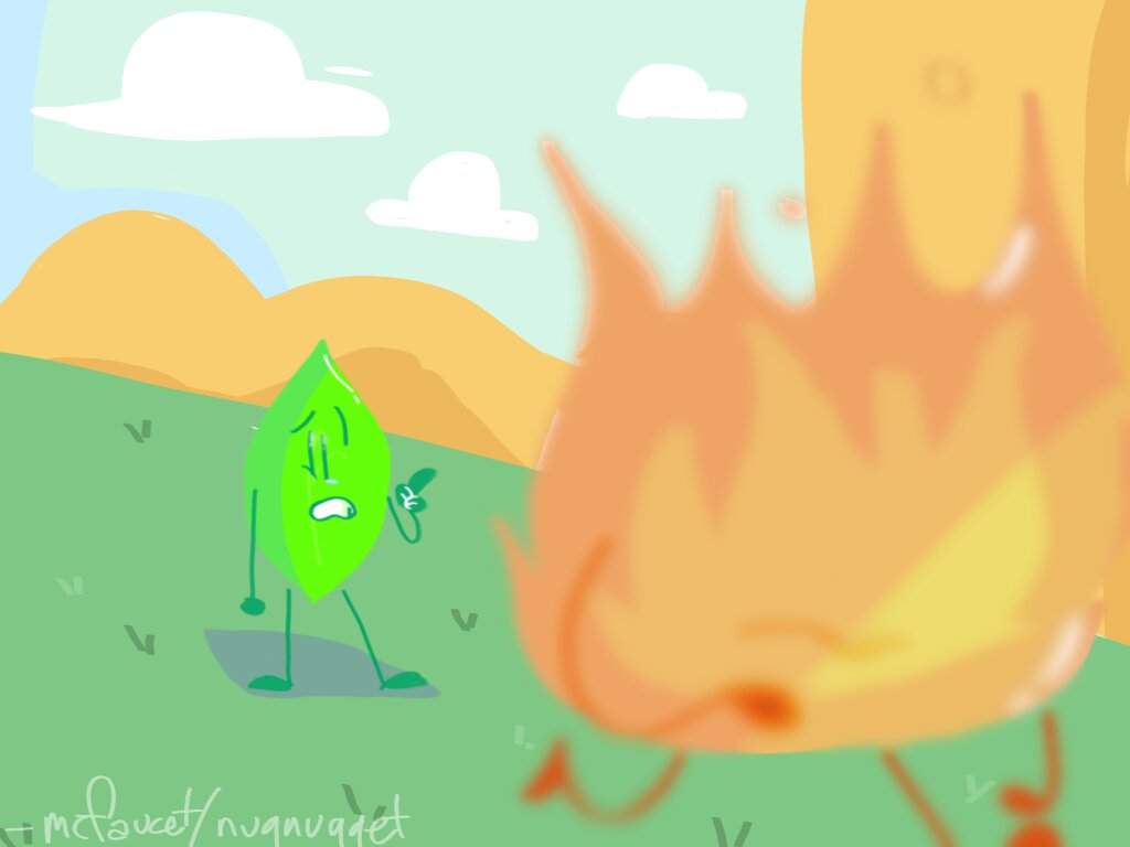 Firey and Leafy 11 Scene Redraw. Object Shows Amino