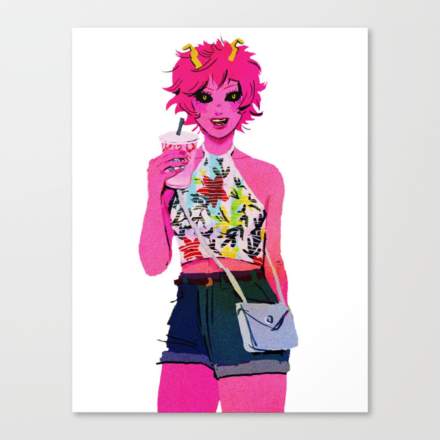 Mina Ashido no Hero Academia Canvas Print