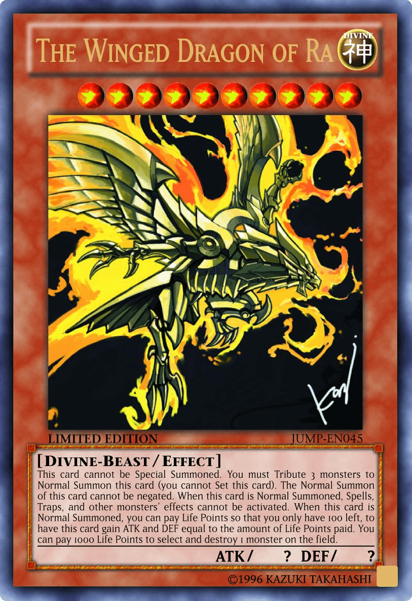 Card Gallery:The Winged Dragon Of Ra. Yu Gi Oh!