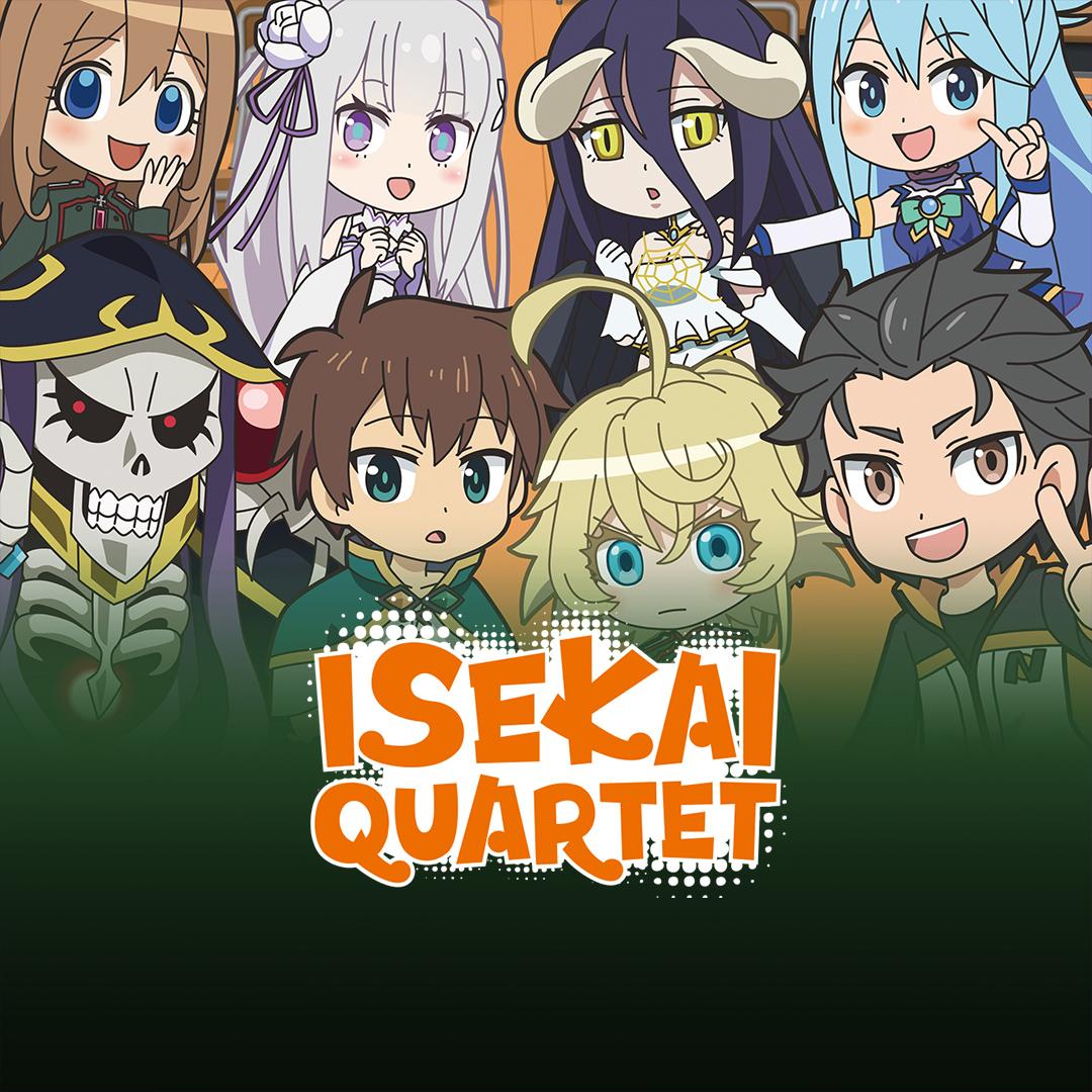 Watch Isekai Quartet Episodes Sub & Dub. Comedy, Fantasy Anime