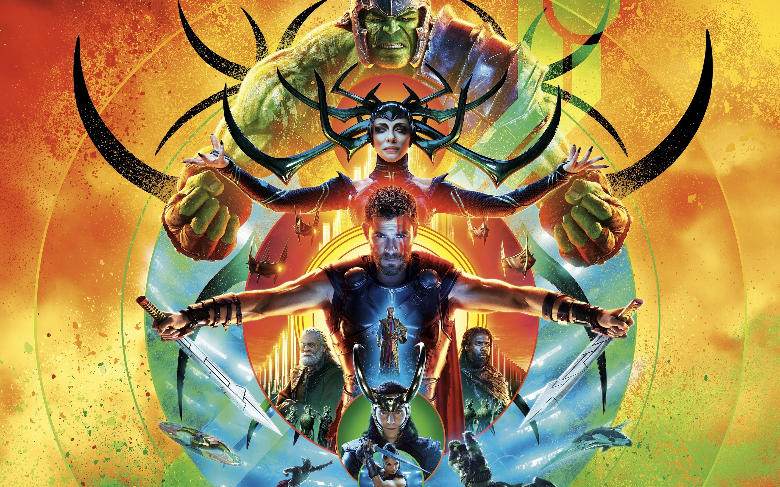Download 2560x1600 Thor: Ragnarok, Hulk, Loki Wallpaper for MacBook