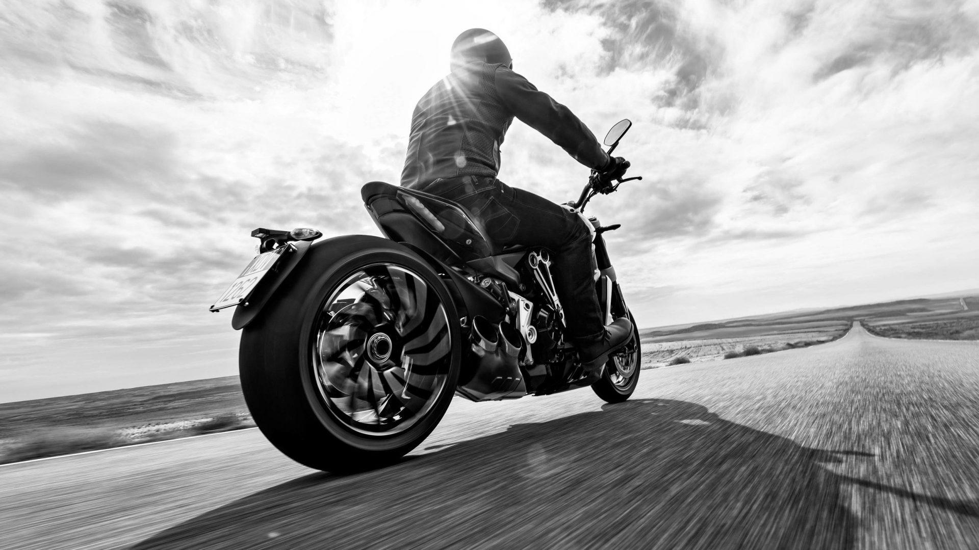 Black And White Wallpaper Of The New Ducati XDiavel