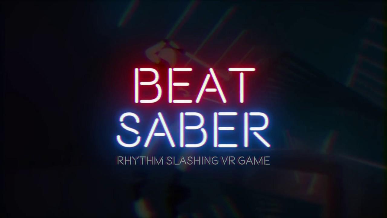 the fusion between Guitar Hero and Star Wars (Beat saber)