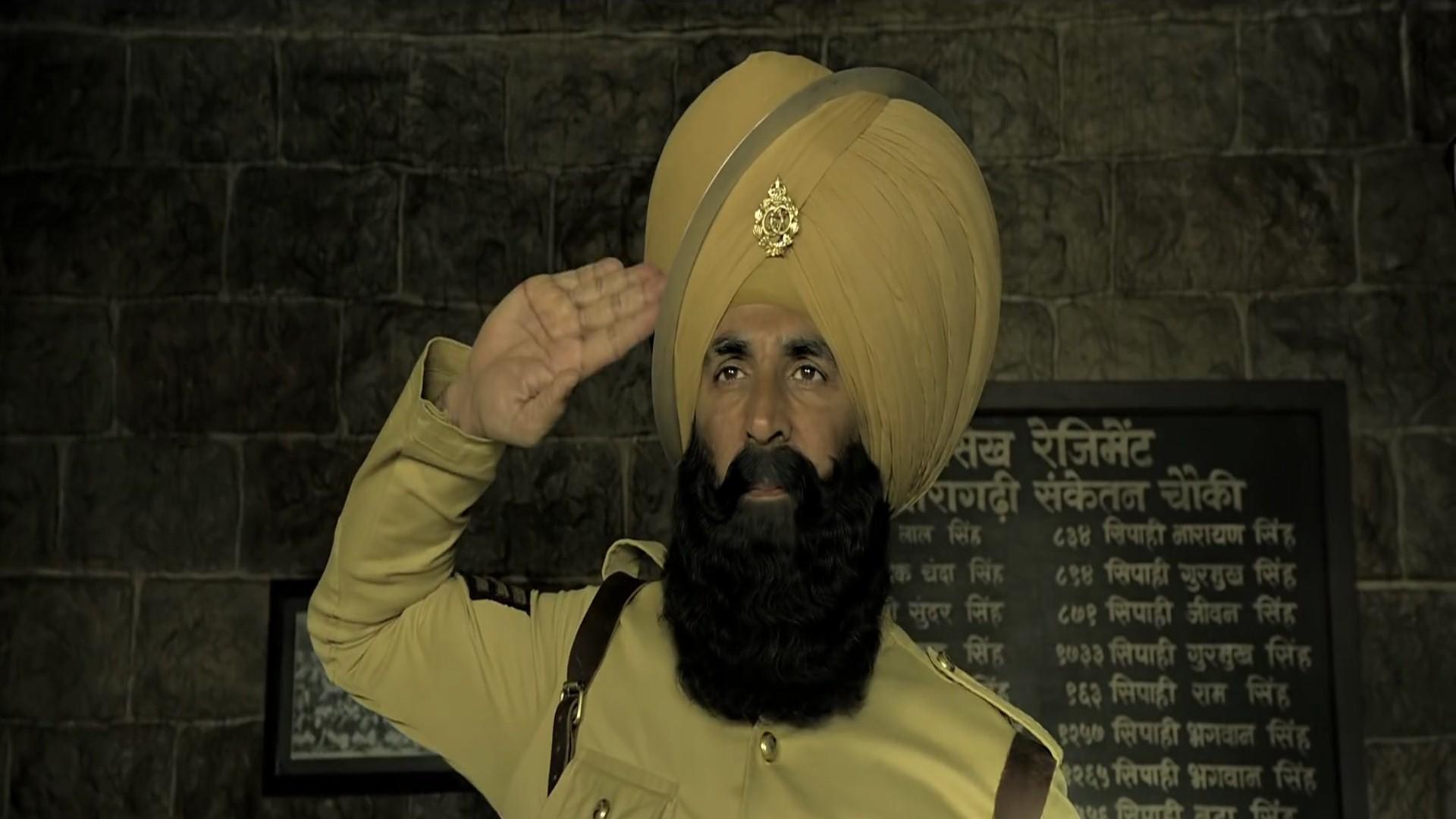 Army Man Akshay Kumar Salute in 2019 Film Kesari