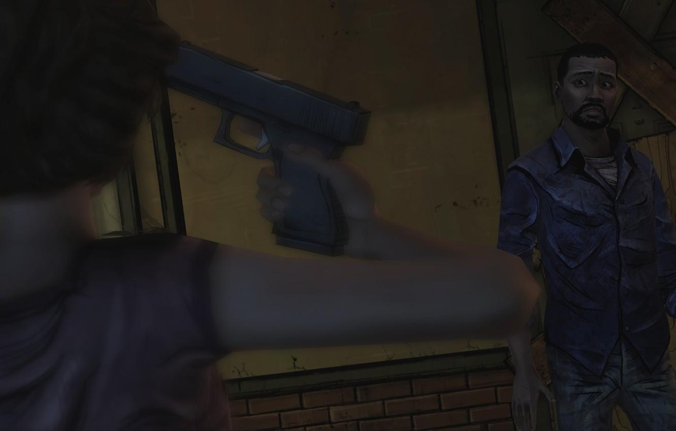 Wallpaper pistol, The Walking Dead, Telltale Games, Lee Everett
