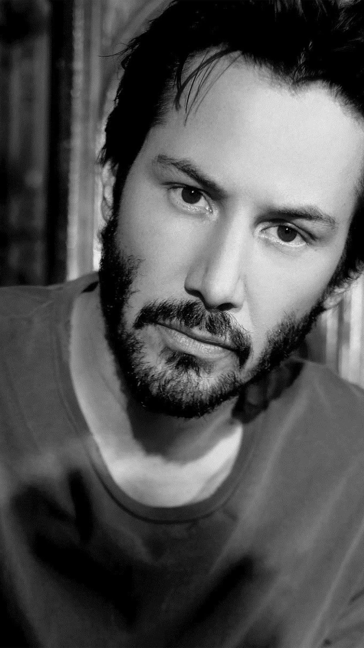 Keanu Reeves Bw Dark Actor Celebrity Android wallpaper HD