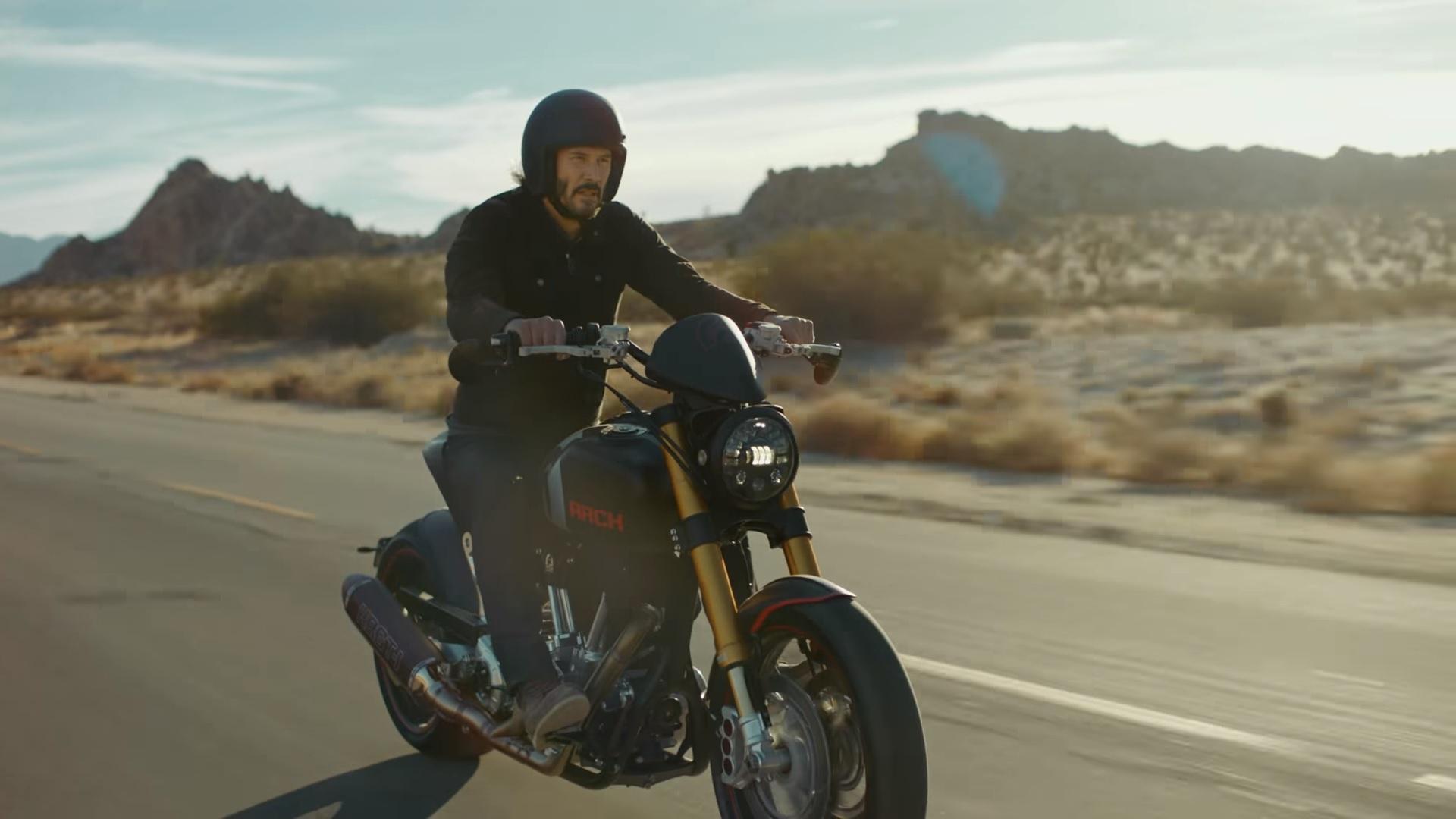 Keanu Reeves Rides His Arch Motorcycles KRGT 1 In Squarspace's