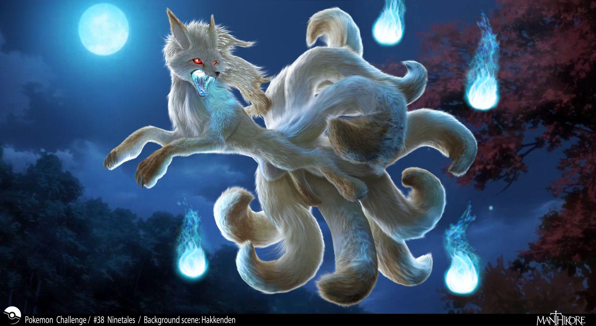 Pokemon, Ninetales, Manthikore Cervus