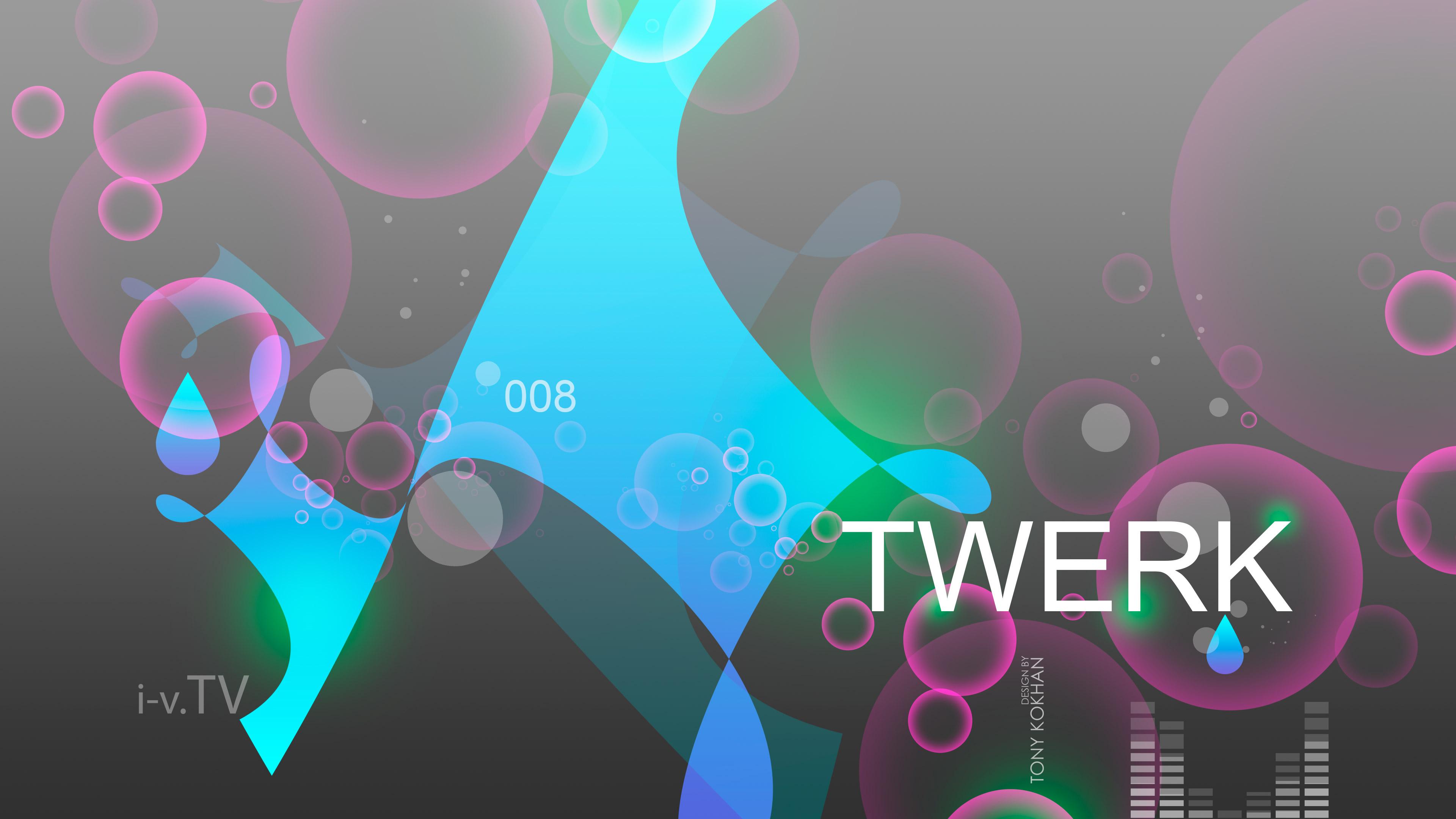 Twerk Music SC Eight Abstract EQ Sound Words 2015 Multicolors 4K