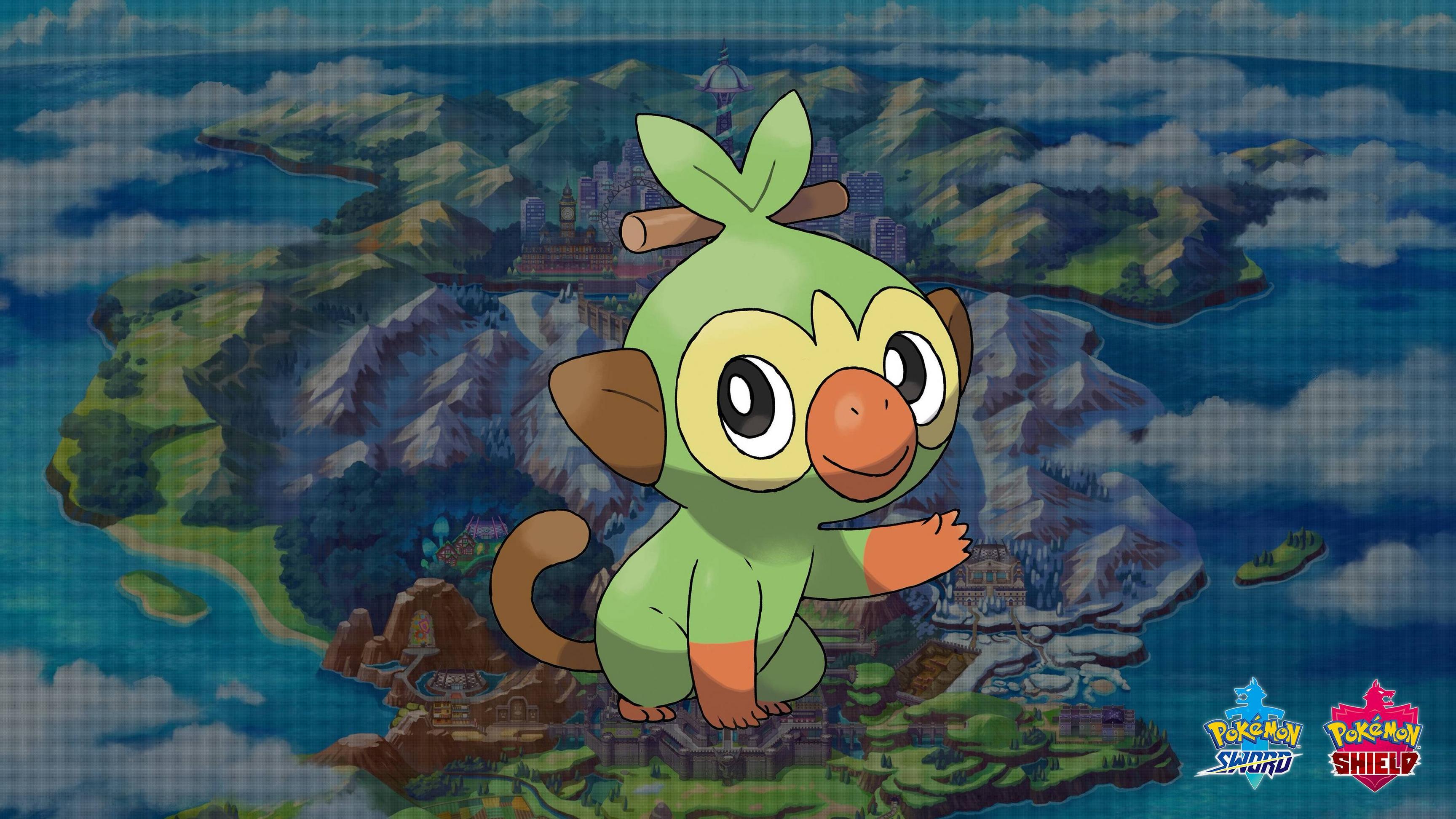Pokemon Sword and Shield Grookey Wallpaper. Cat with Monocle