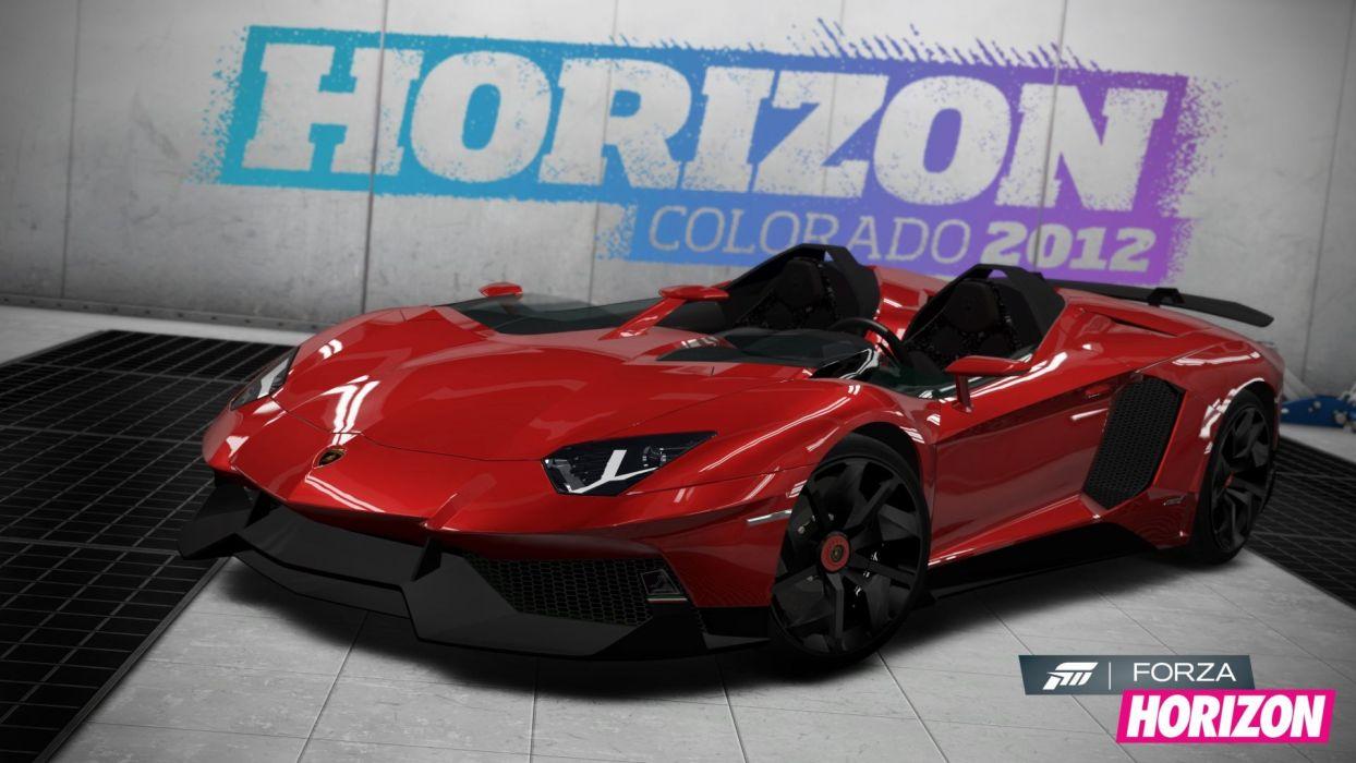 Video games cars Xbox 360 Forza Horizon Lamborghini Aventador J