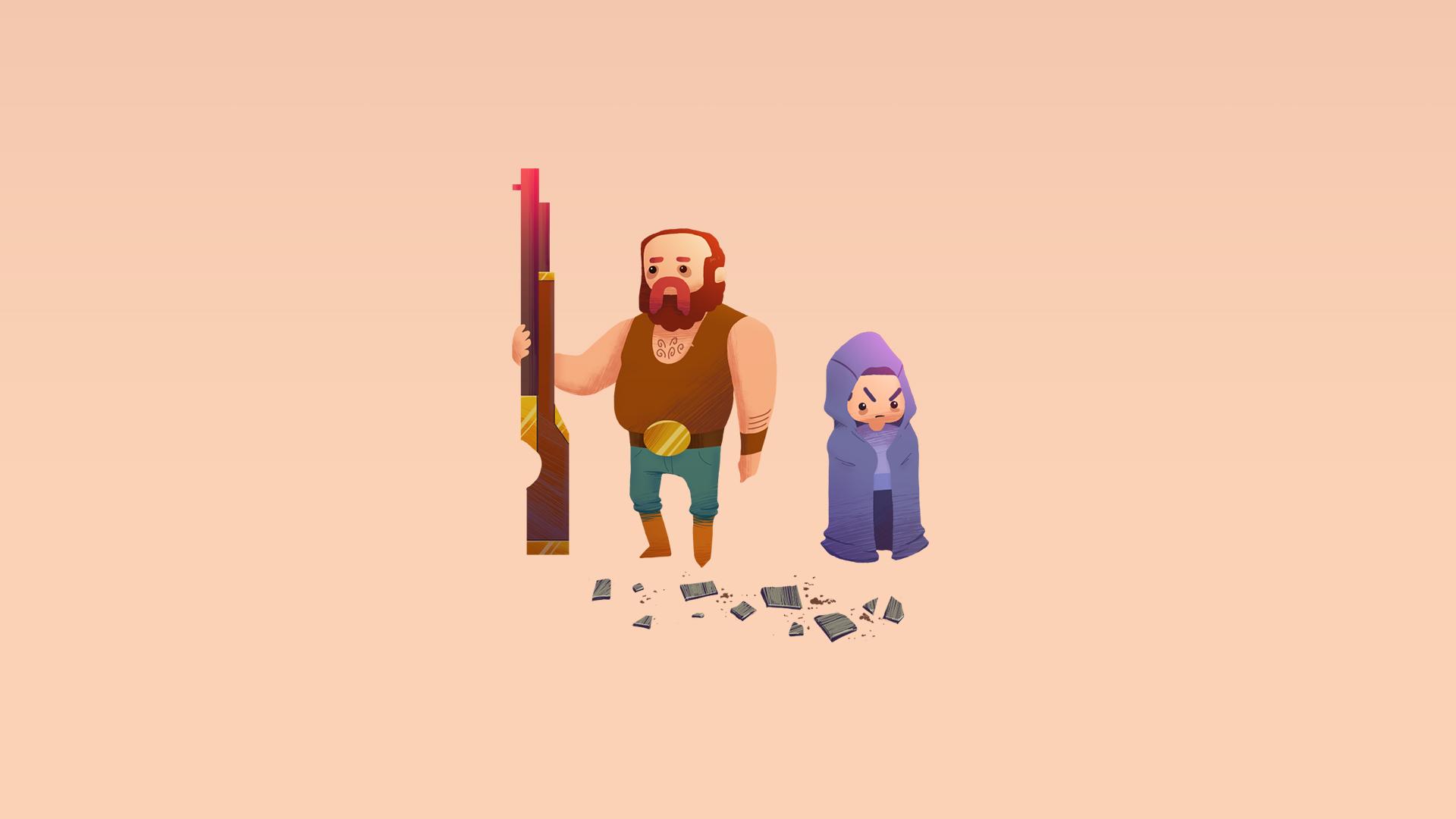 Frifle and Mauser. Wallpaper from Enter the Gungeon