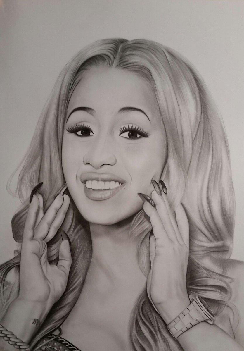 Cardi B Drawing Svg