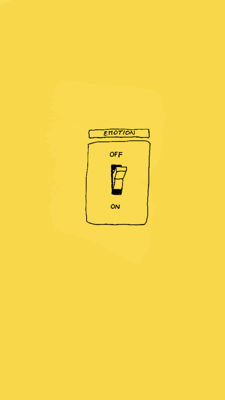 keep emotions off. Yellow aesthetic ☀. Wallpaper quotes, Tumblr