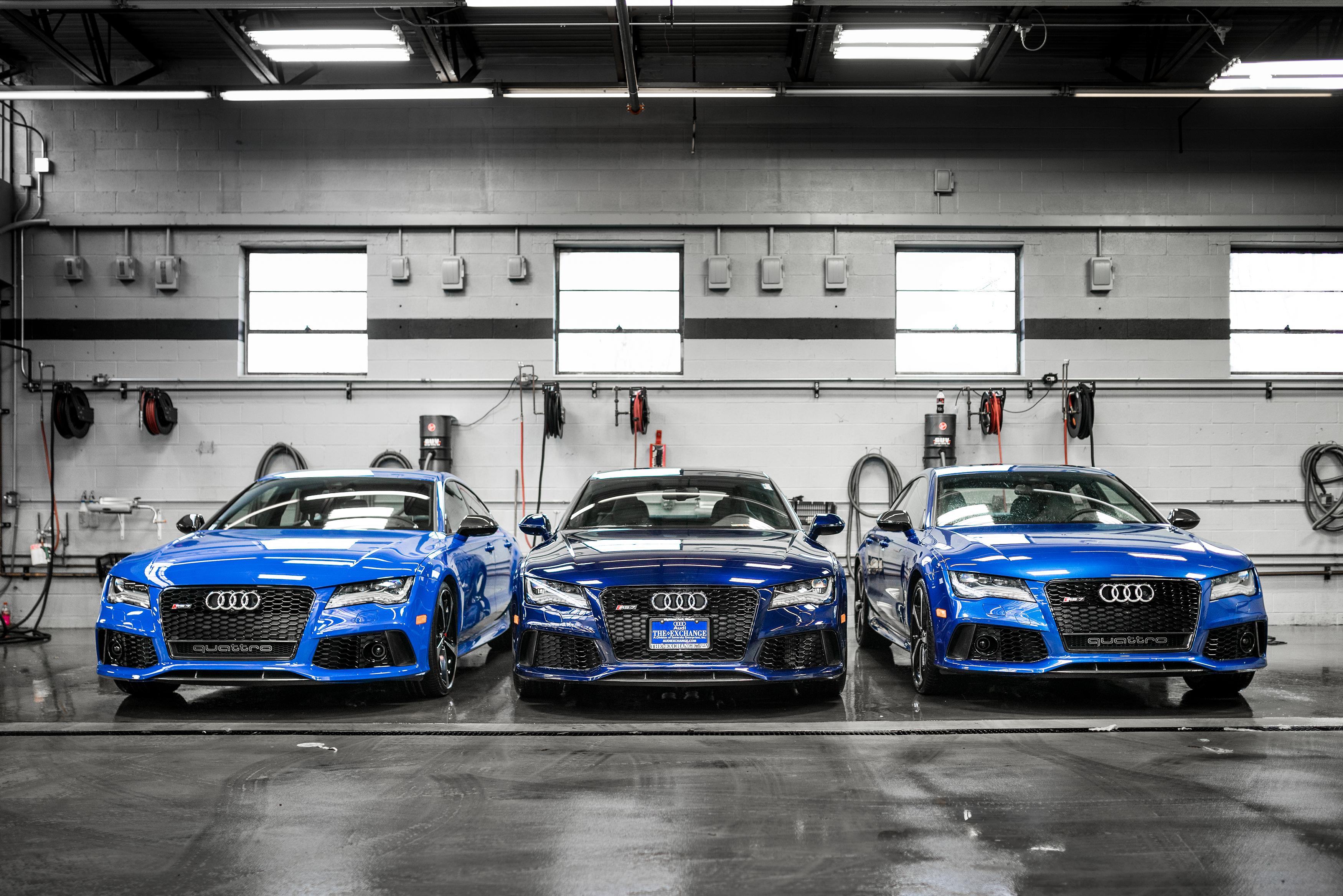 Wallpaper of the Day: Remember those Three Blue RS 7s at Audi