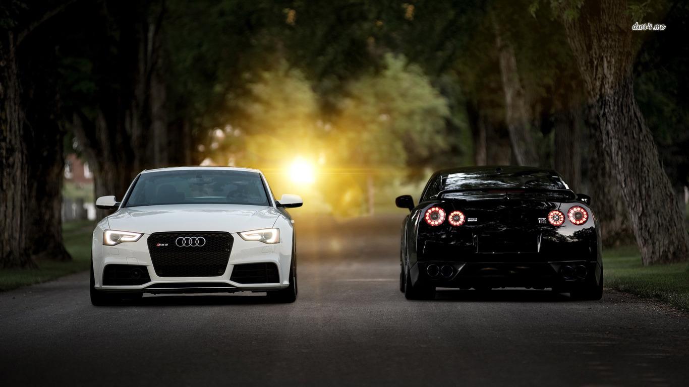 Audi RS 5 And Nissan GT R Wallpaper Wallpaper