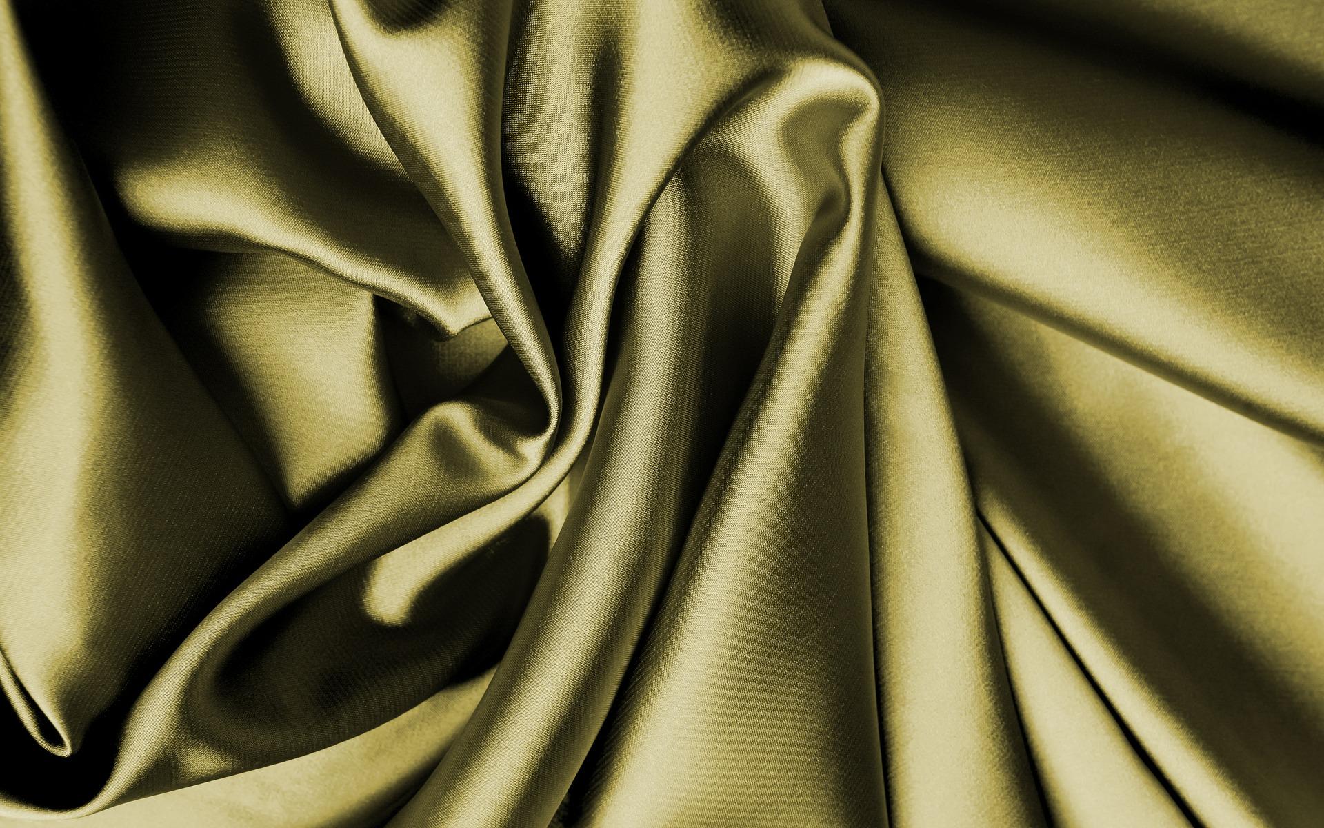 Fabric silk gold bright cloth
