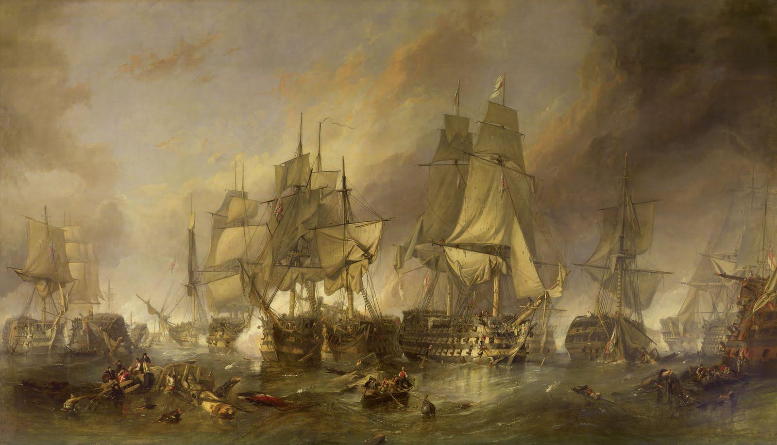 Historical Wallpaper: Battle of Trafalgar Bataille de Trafalgar