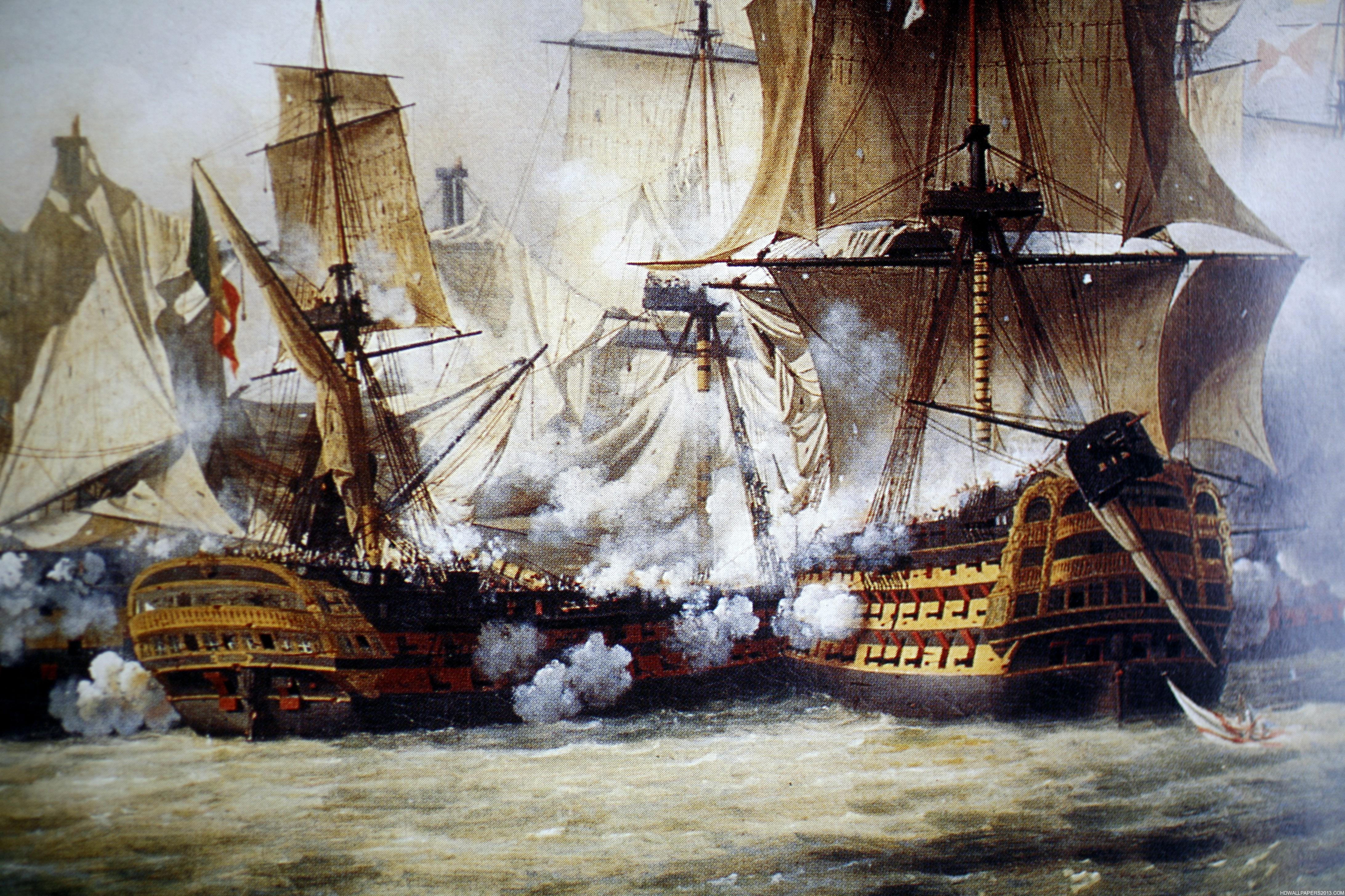 Battle Of Trafalgar Painting Depict