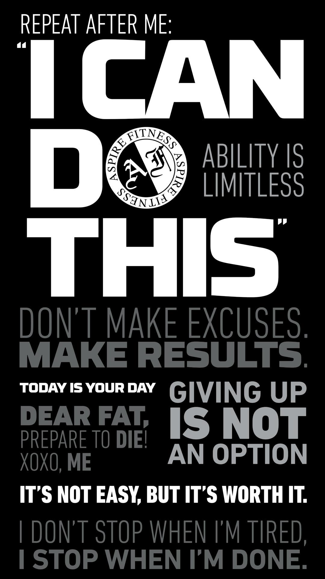 Gym Motivation iPhone Wallpaper