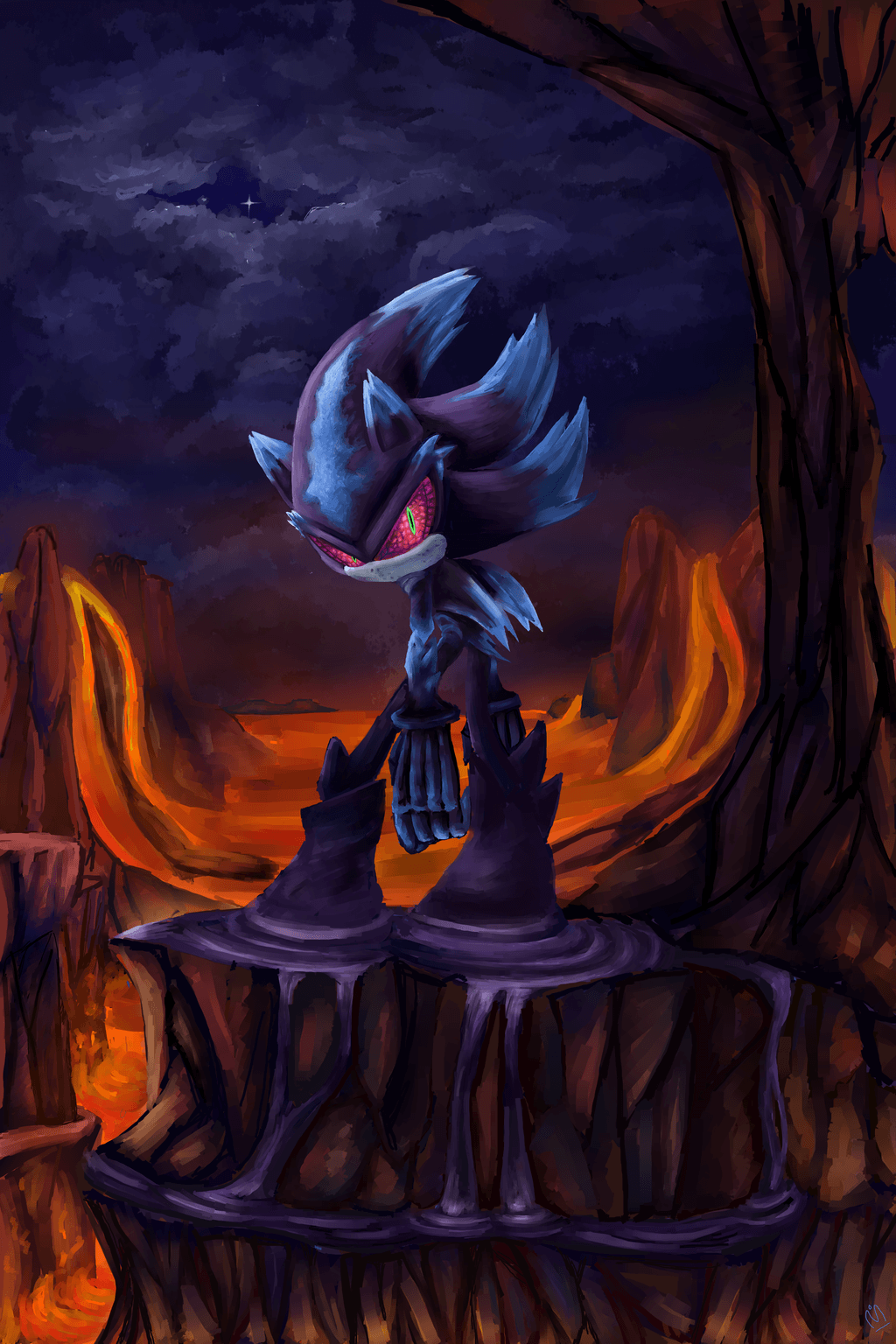Mephiles the Dark. Sonic and shadow, Sonic fan art, Sonic
