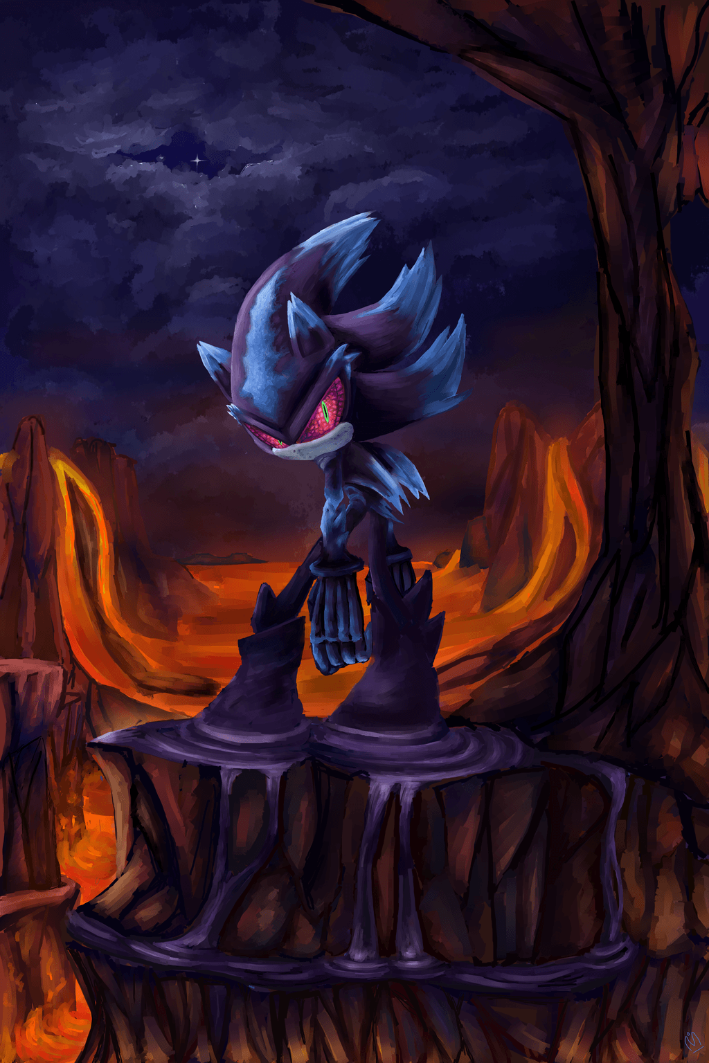 dark silver the hedgehog wallpaper