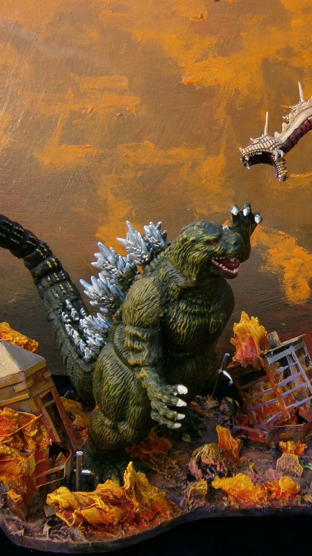 Movie Godzilla Vs. King Ghidorah (1080x1920) Wallpaper