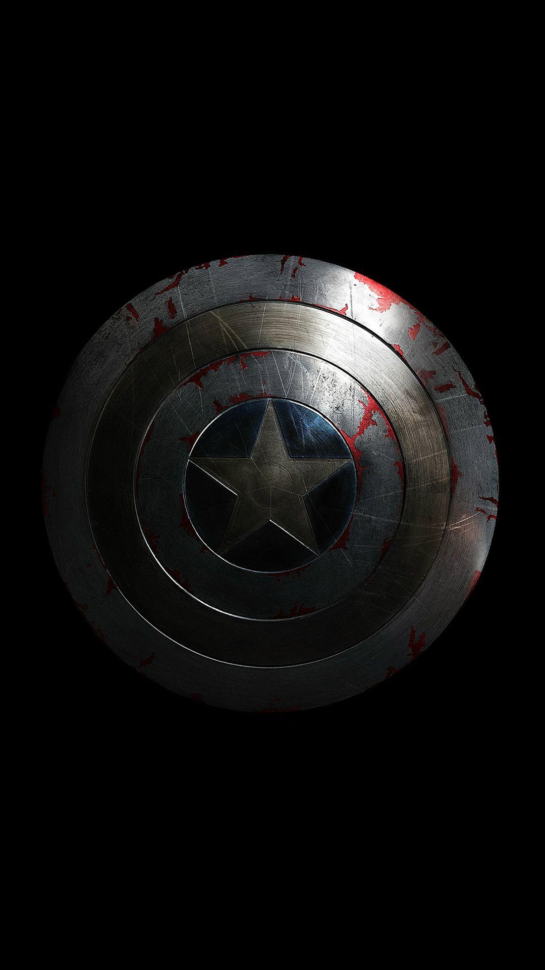 Captain America Avengers Hero Sheild Small Dark iPhone 8