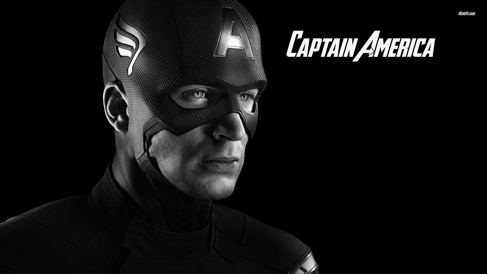 Black and white Captain America Avengers wallpaper