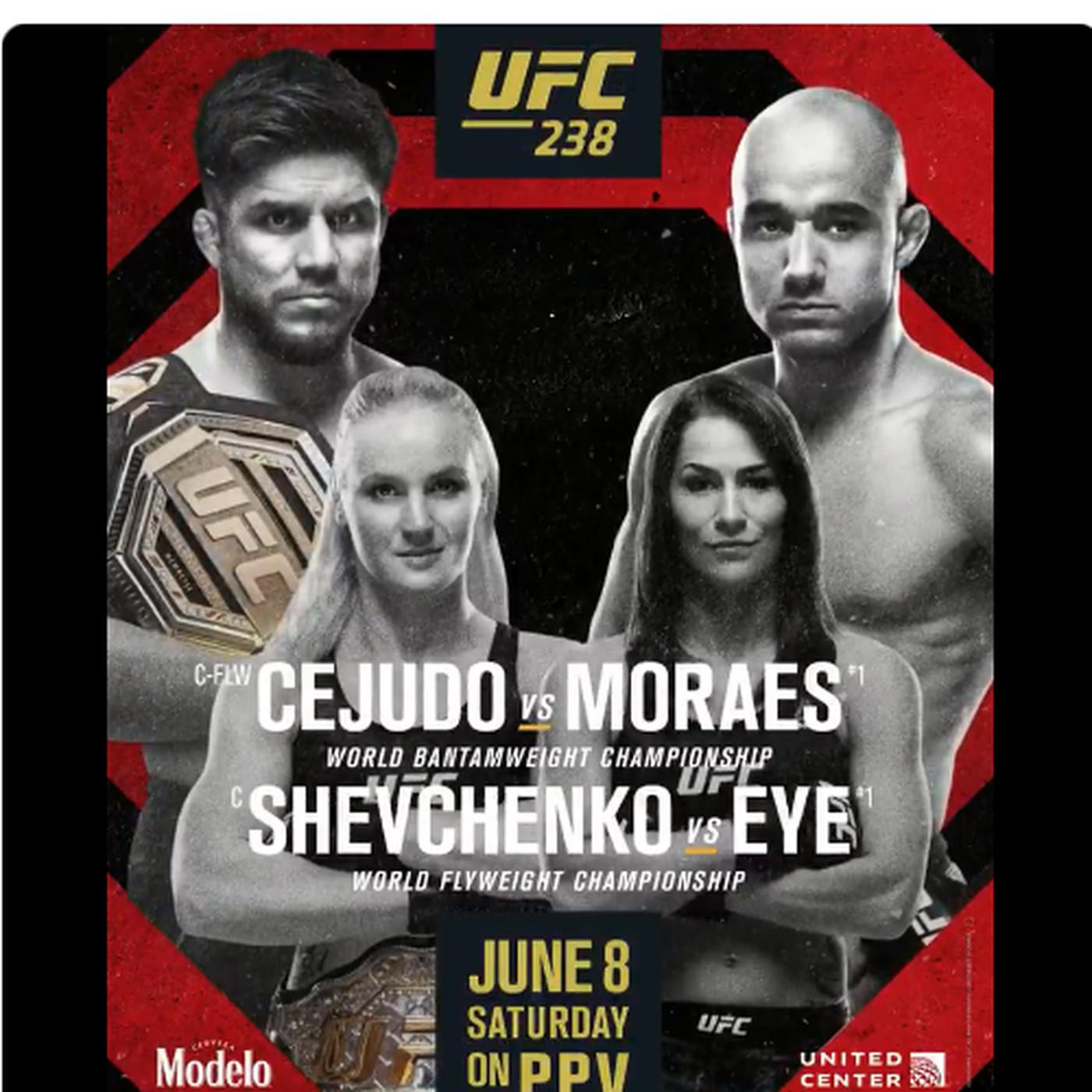 Pic: Official UFC 238 poster drops for 'Cejudo vs Moraes' on June 8