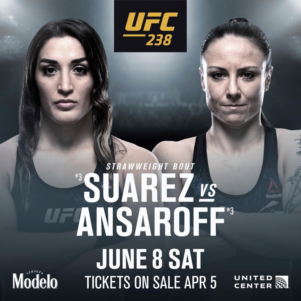UFC 238 Suarez contre Nina Ansaroff UNITED CENTER, CHICAGO