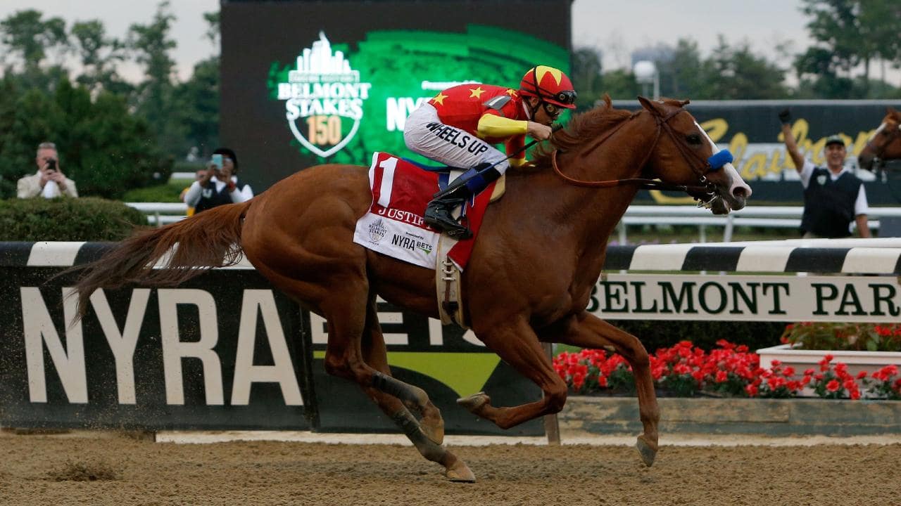 Justify wins the Belmont Stakes to become horse racing's 13th Triple