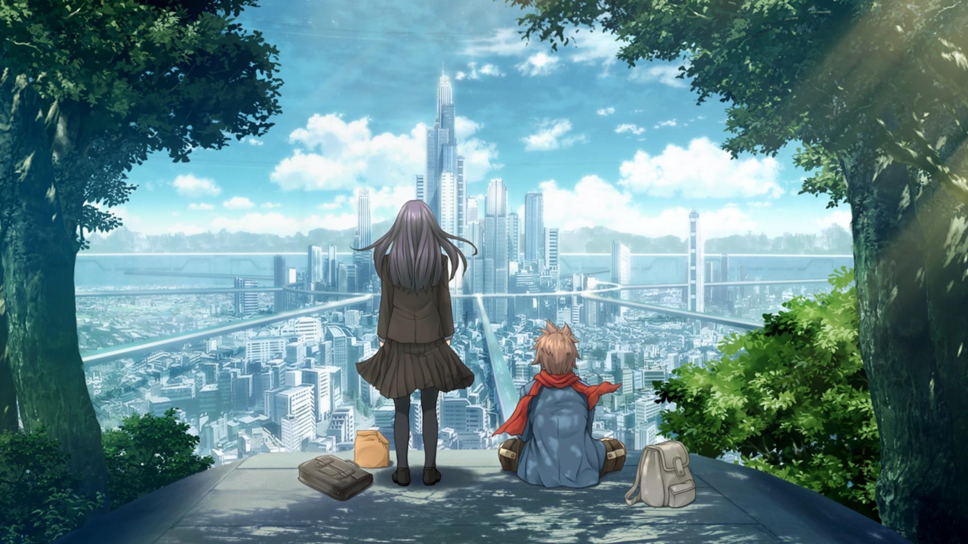 Looking at cityscape. Wallpaper from World End Economica